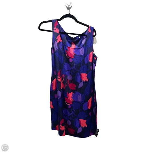 Dress Casual Short By Tahari In Blue & Pink, Size: 12