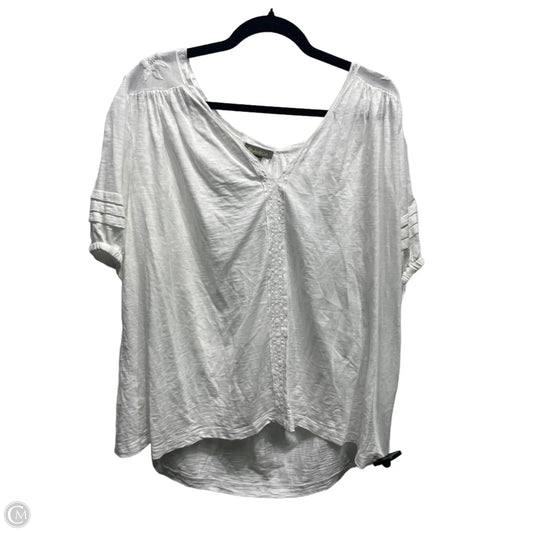 Top Short Sleeve By Style And Company In White, Size: Xl