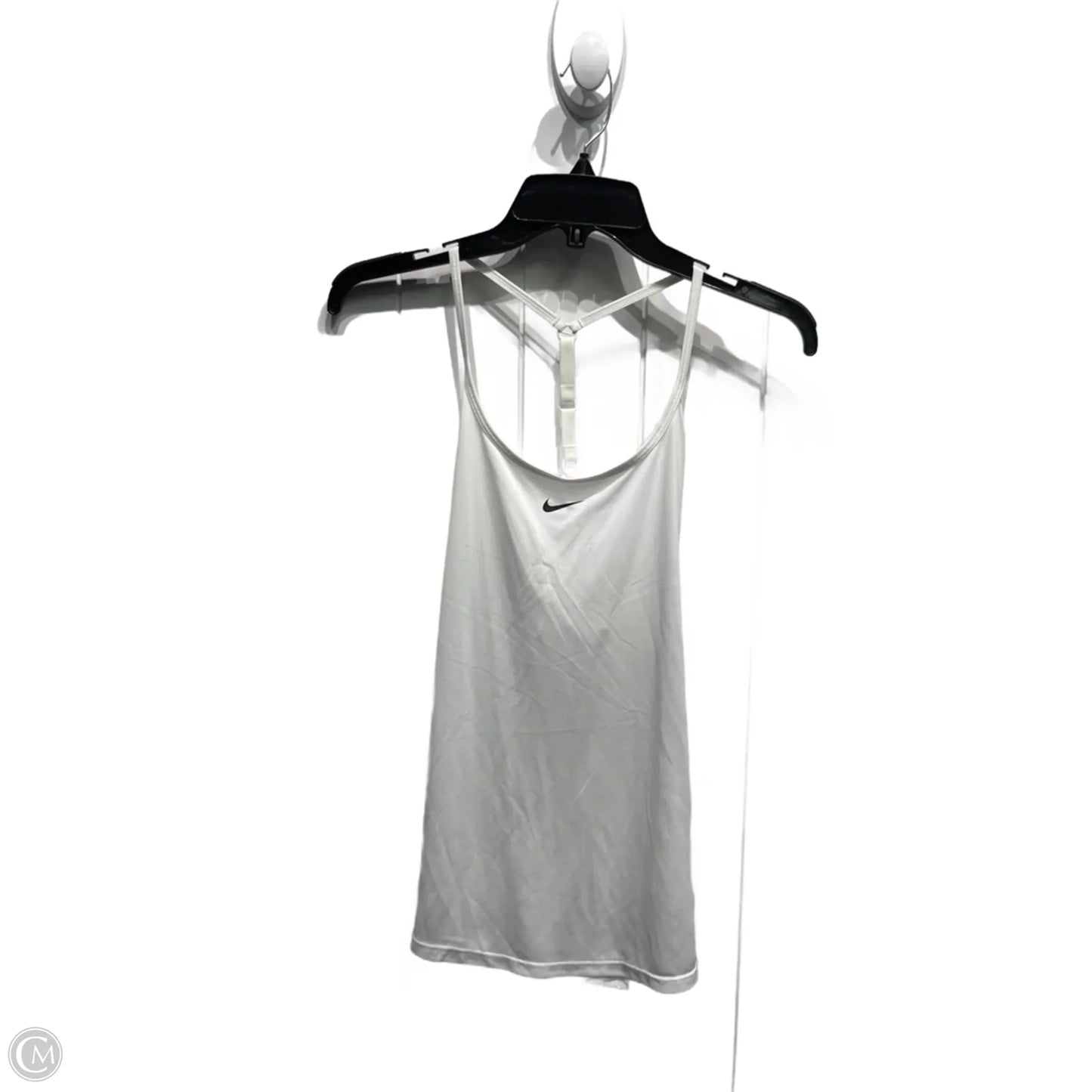 Athletic Tank Top By Nike Apparel In Black & White, Size: M