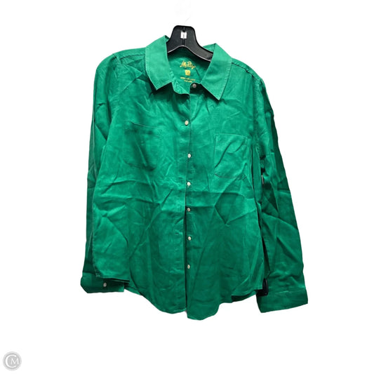 Top Long Sleeve Designer By Lilly Pulitzer In Green, Size: M