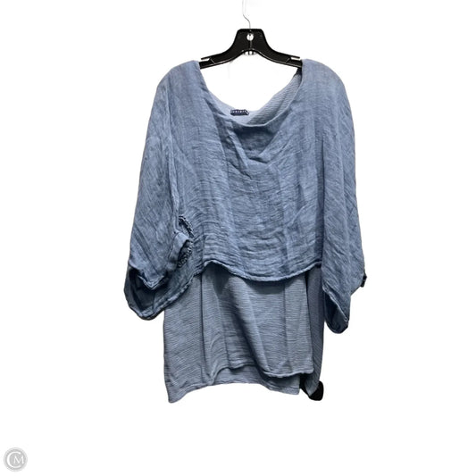 Tunic Short Sleeve By Clothes Mentor In Blue, Size: Osfm
