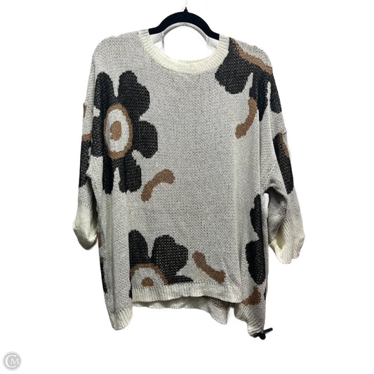 Sweater Short Sleeve By Jodifl In Black & Tan, Size: S