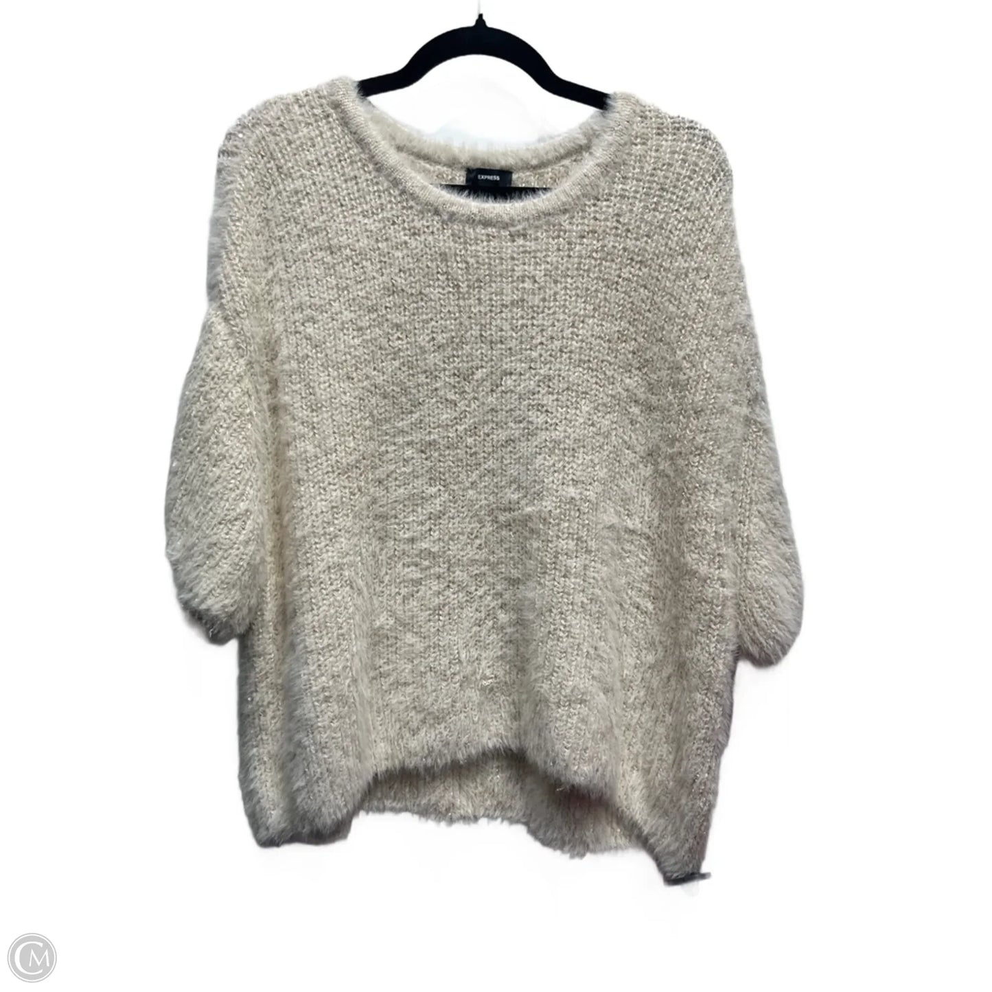 Sweater Short Sleeve By Express In Tan, Size: Xl