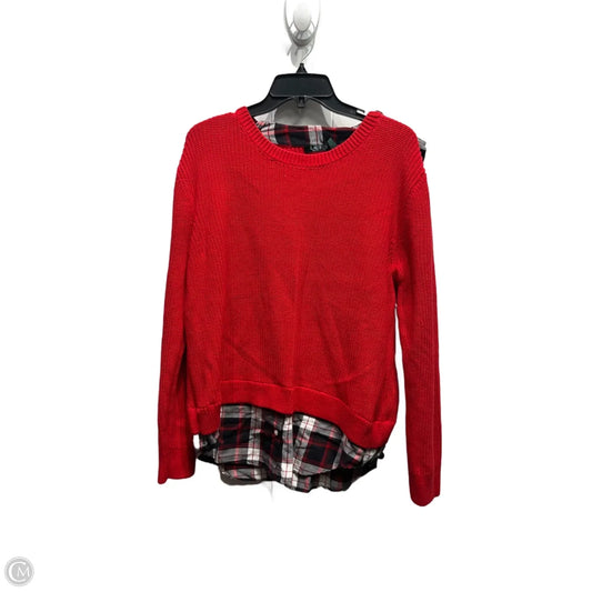 Sweater By Ralph Lauren In Black & Red, Size: Xl