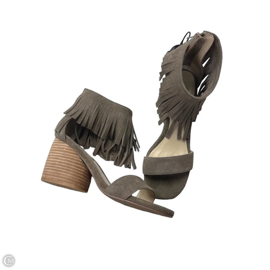 Sandals Heels Block By  matico In Tan, Size: 8