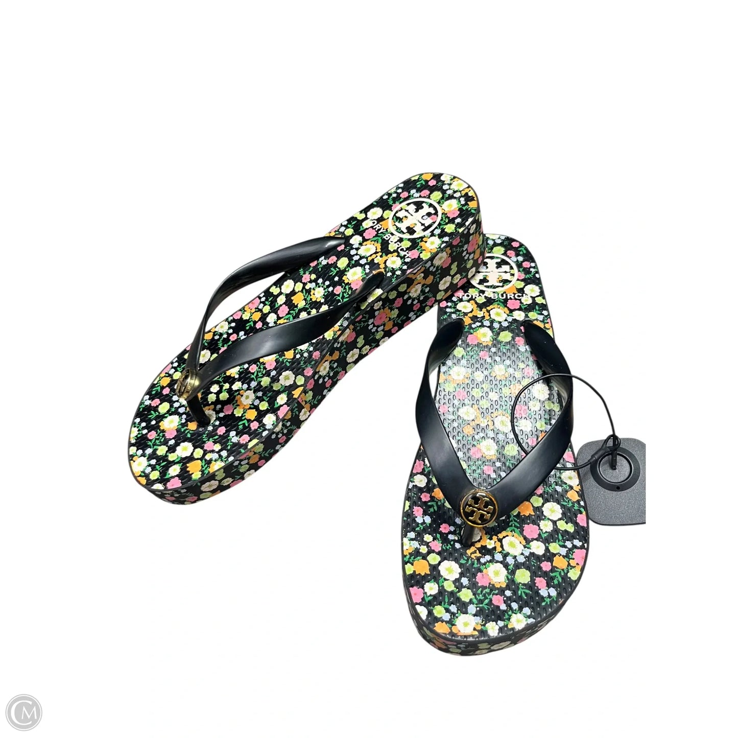 Sandals Designer By Tory Burch In Floral Print, Size: 8