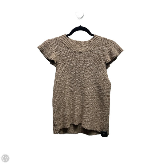 Sweater Short Sleeve By design 360 In Tan, Size: S