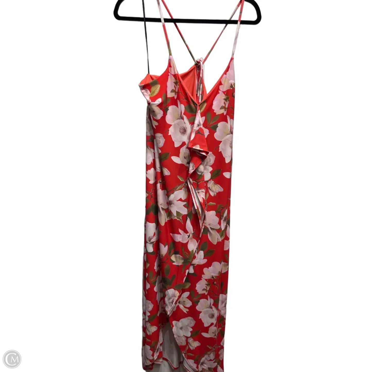 Dress Casual Midi By Express In Red & White, Size: L