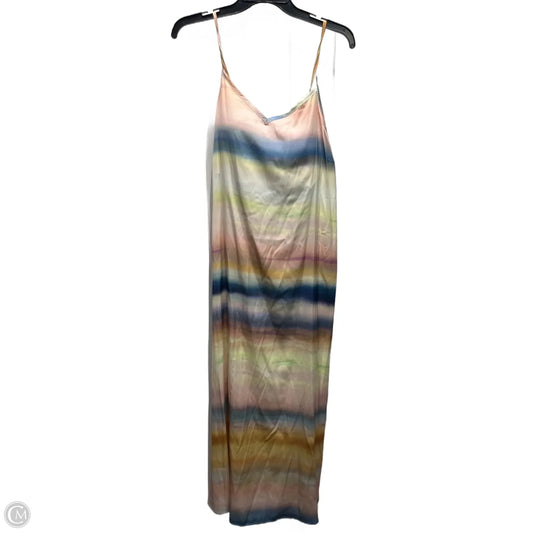Dress Casual Maxi By Soma In Blue & Yellow, Size: L