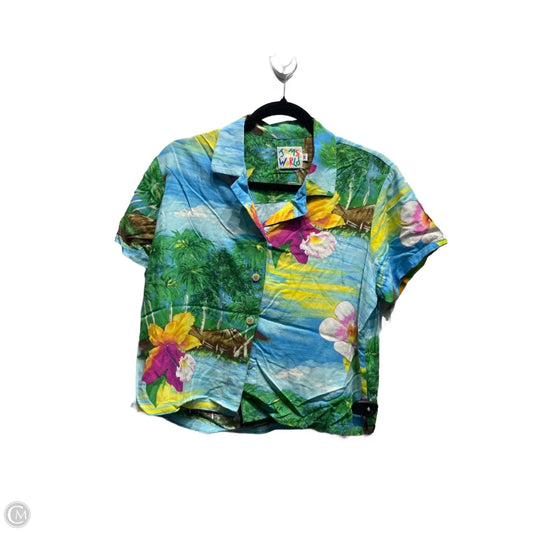 Top Short Sleeve By JAMS WORLD In Blue & Green, Size: M