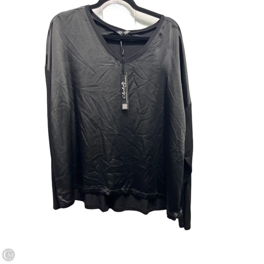 Top Long Sleeve By Charlie B In Black, Size: Xl
