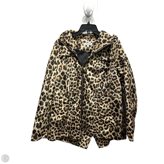 Jacket Windbreaker By Via Spiga In Animal Print, Size: M