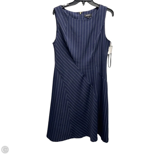 Dress Work By Dkny In Blue & White, Size: 10
