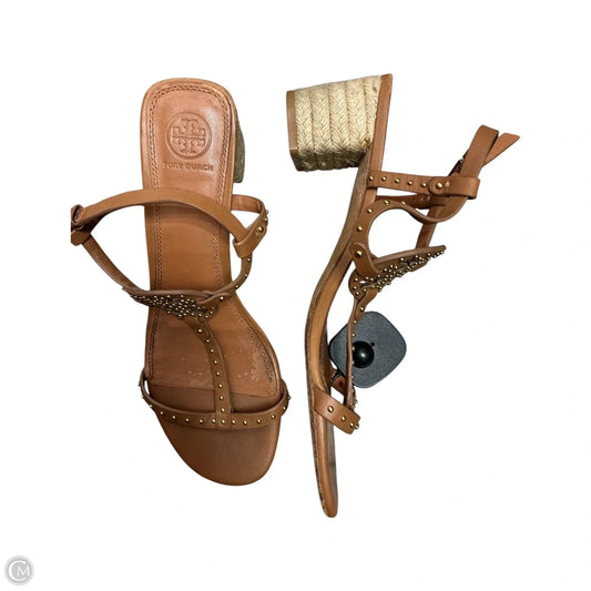 Sandals Designer By Tory Burch In Tan, Size: 9