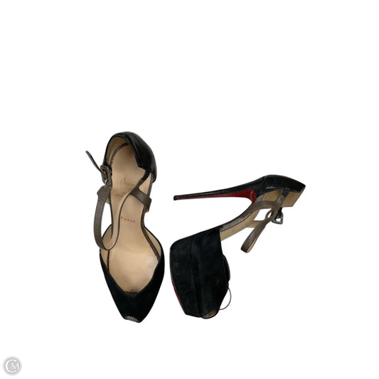 Sandals Luxury Designer By Christian Louboutin In Black, Size: 10