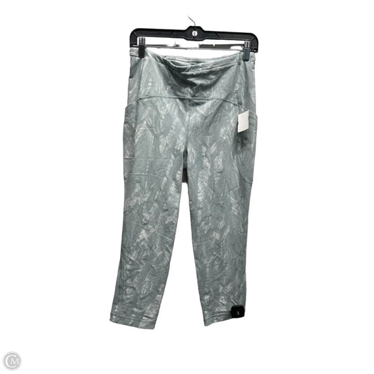 Athletic Capris By Lululemon In Green & White, Size: 10