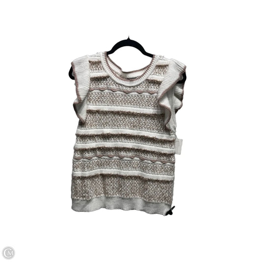 Top Short Sleeve By Staccato In Cream & White, Size: M