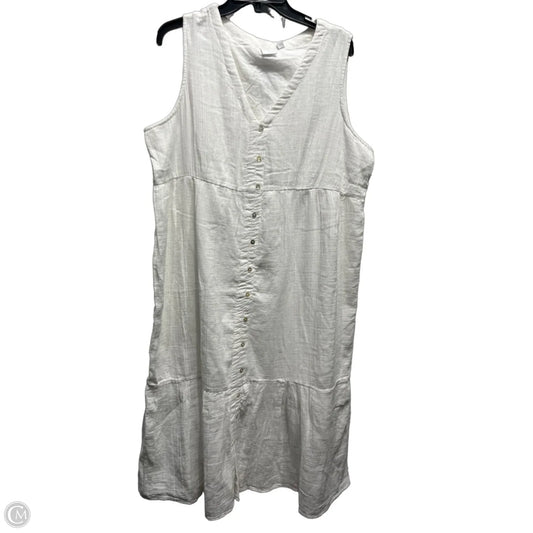 Dress Casual Maxi By New Directions In White, Size: Xl