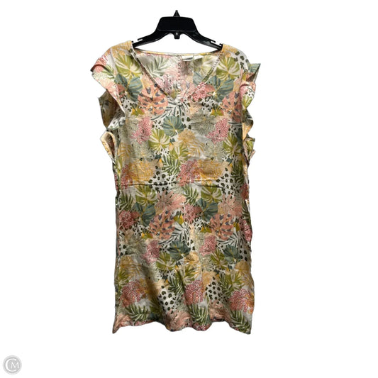 Dress Casual Short By C And C In Green & Yellow, Size: Xl