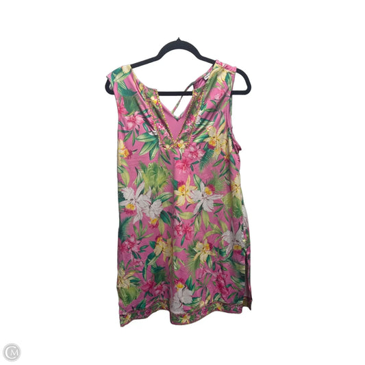 Romper By Tommy Bahama In Green & Pink, Size: L