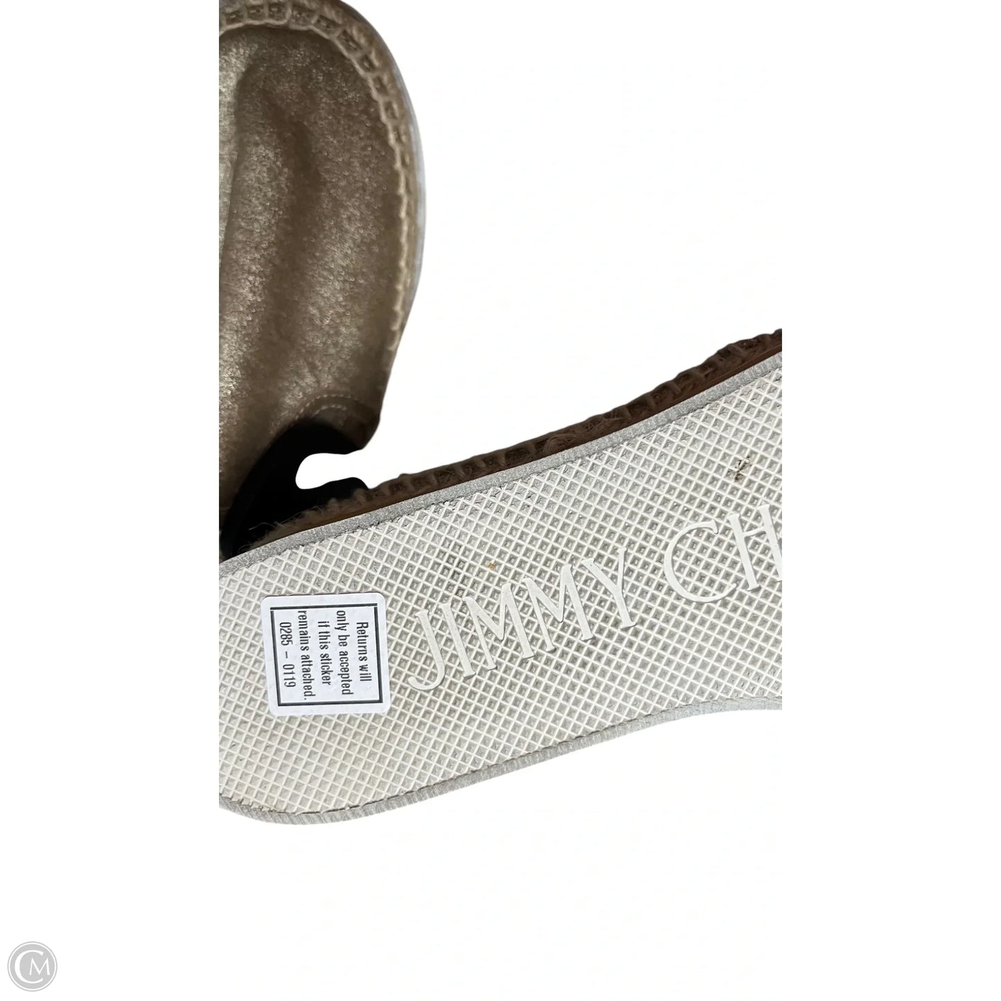 Shoes Luxury Designer By Jimmy Choo In Grey, Size: 7.5