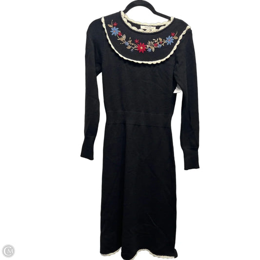 Dress Sweater By simple retro In Black & Red, Size: M