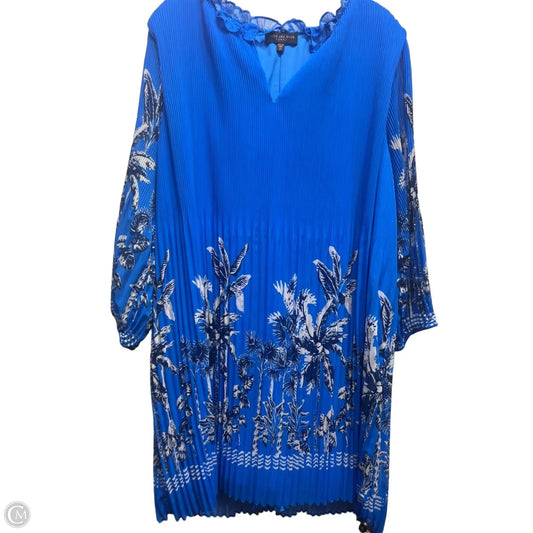 Dress Work By Skies Are Blue In Blue & White, Size: 2x