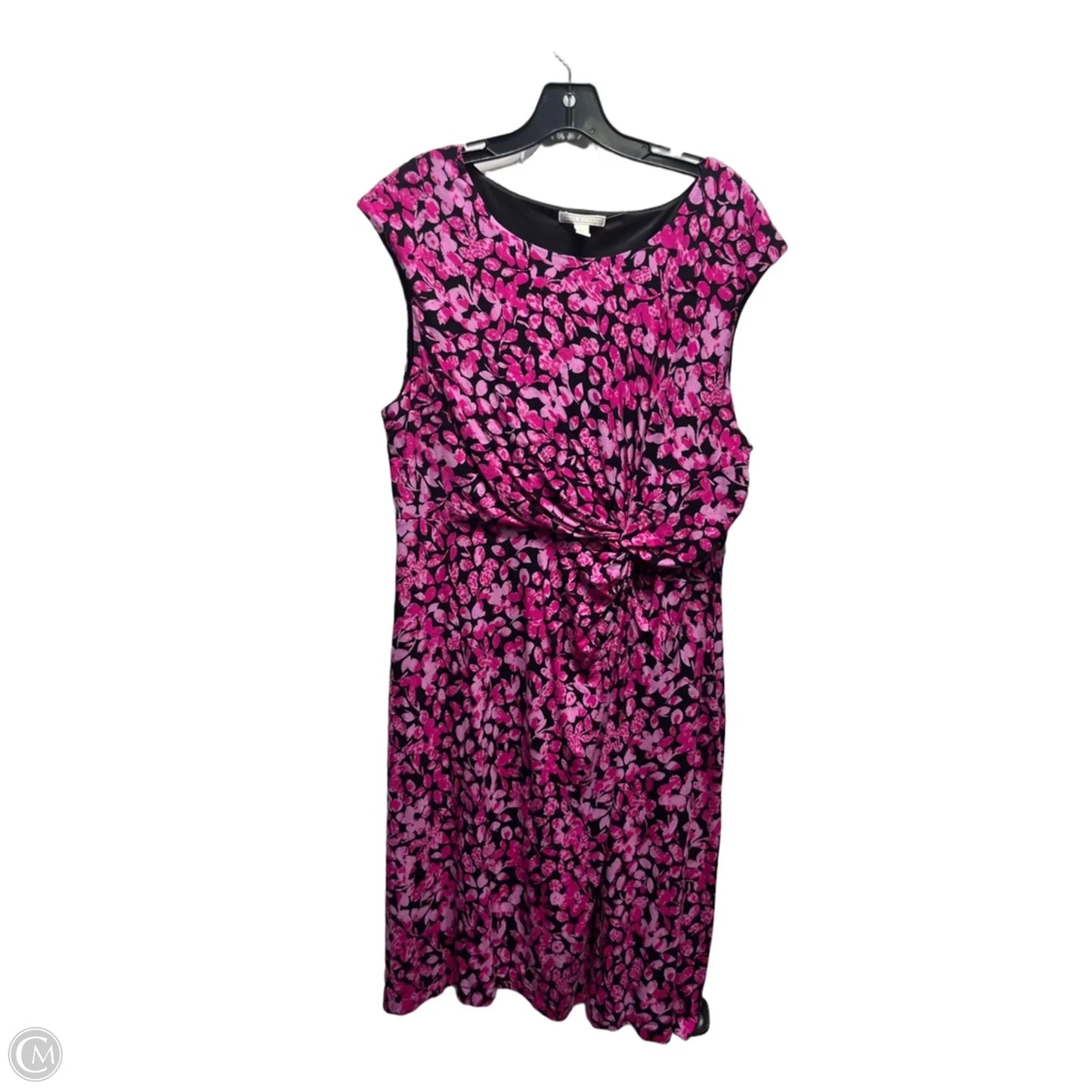 Dress Casual Short By Dana Buchman In Black & Pink, Size: Xl