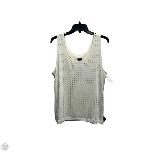 Top Sleeveless By Chicos In Cream & Silver, Size: Xl