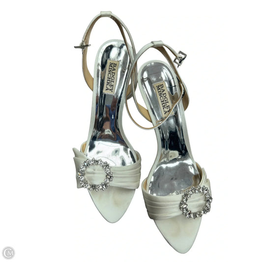 Sandals Heels Stiletto By Badgley Mischka In White, Size: 8