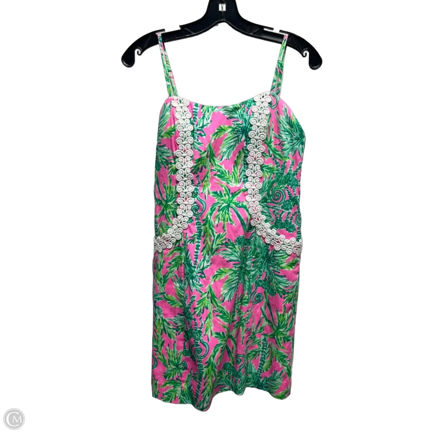 Dress Designer By Lilly Pulitzer In Green & Pink, Size: 2