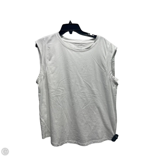 Top Short Sleeve By Talbots In White, Size: Xl