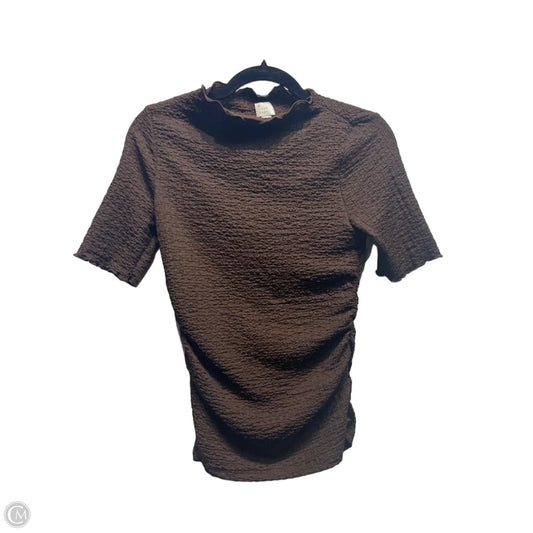 Top Short Sleeve By A New Day In Brown, Size: Xs