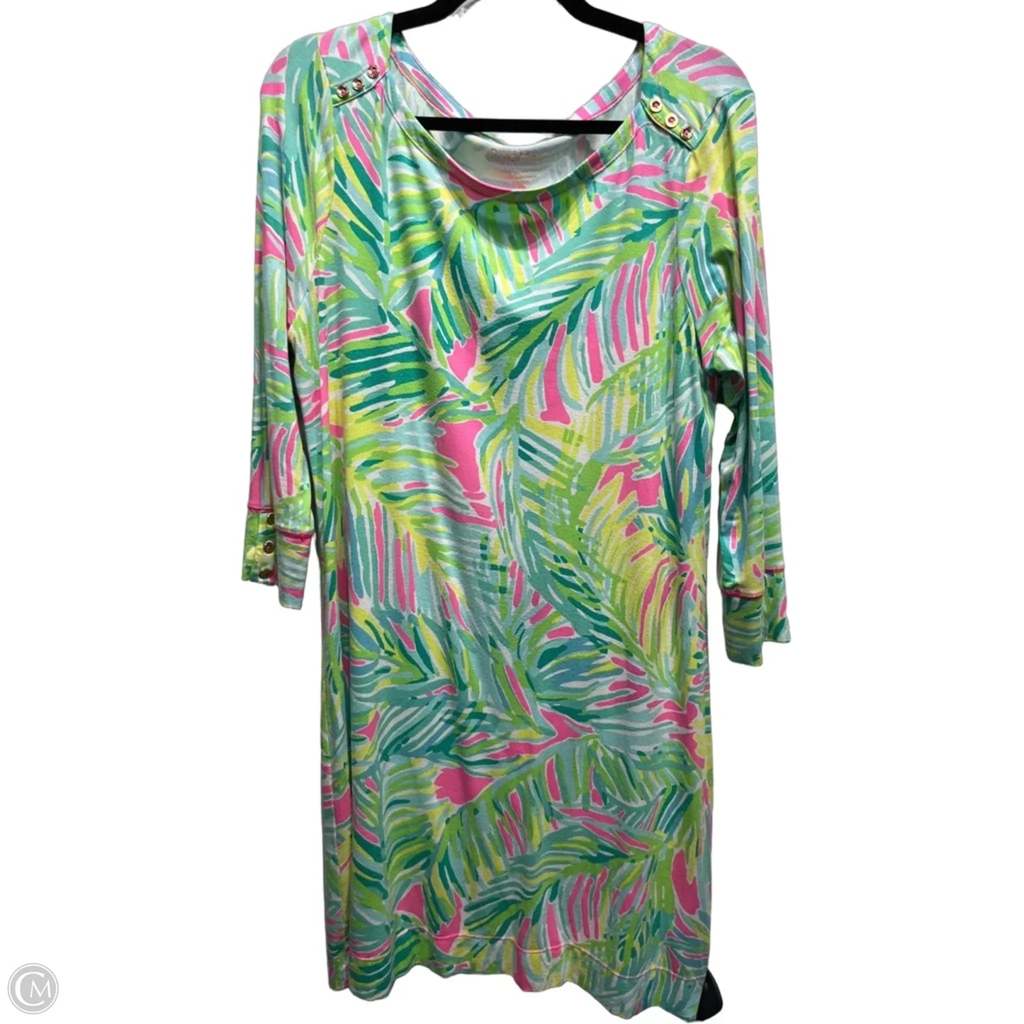 Dress Designer By Lilly Pulitzer In Green & Pink, Size: Xl