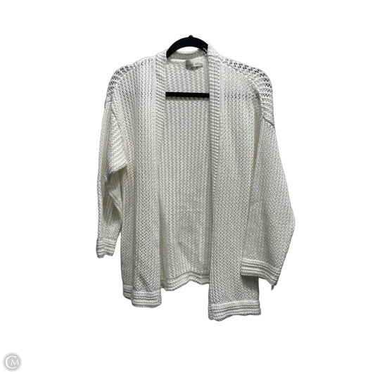 Sweater Cardigan By Be Cool In White, Size: M