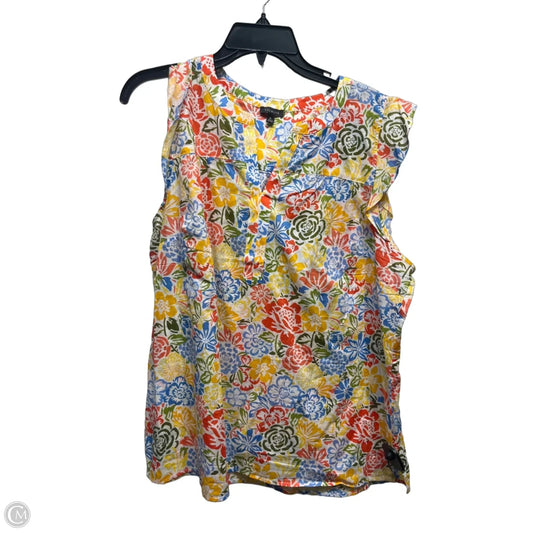 Top Short Sleeve By Talbots In Blue & Orange, Size: Xl