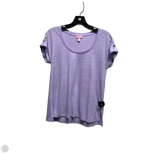 Top Short Sleeve Designer By Lilly Pulitzer In Purple, Size: Xxs