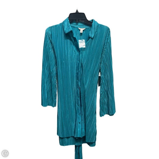 Blouse Long Sleeve By Cato In Teal, Size: M