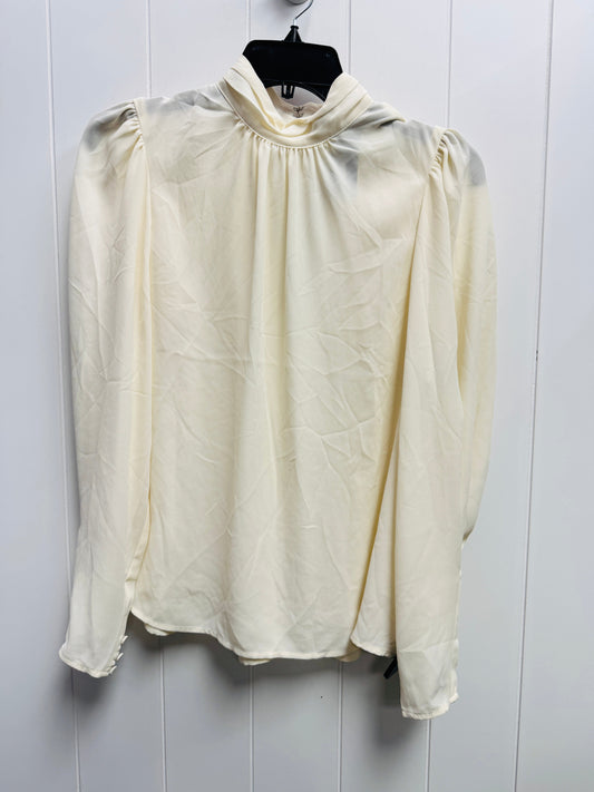 Blouse Long Sleeve By Express In Cream, Size: S