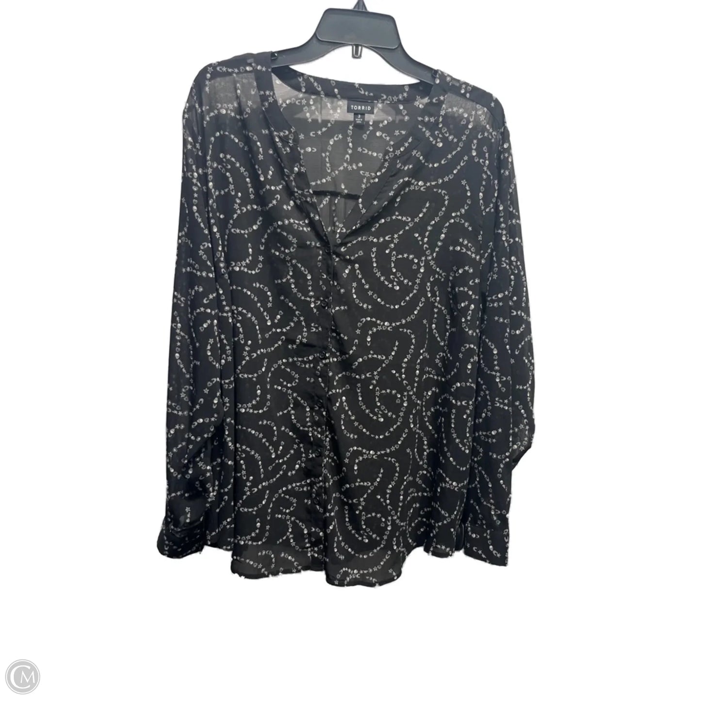 Top Long Sleeve By Torrid In Black & White, Size: 3x