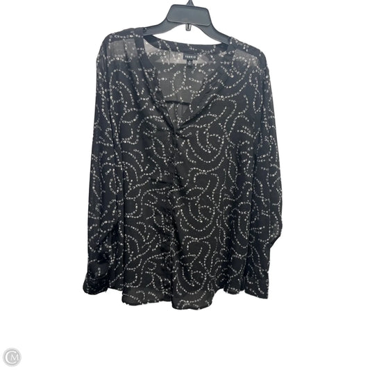 Top Long Sleeve By Torrid In Black & White, Size: 3x