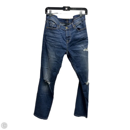 Jeans Skinny By 7 For All Mankind In Blue Denim, Size: 6l