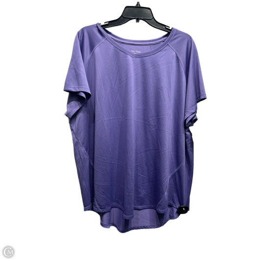 Athletic Top Short Sleeve By Tek Gear In Purple, Size: 2x