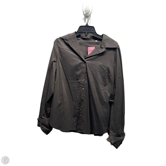 Top Long Sleeve By Tahari By Arthur Levine In Grey, Size: L