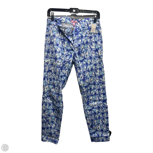 Pants Designer By Lilly Pulitzer In Blue & White, Size: 6