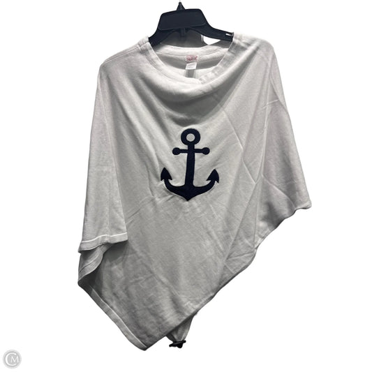 Poncho By TOP IT OFFIn Blue & White, Size: Osfm