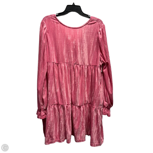 Dress Casual Short By Clothes Mentor In Pink, Size: Xl