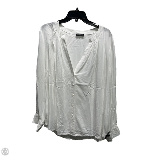 Top Long Sleeve By Spense In White, Size: M