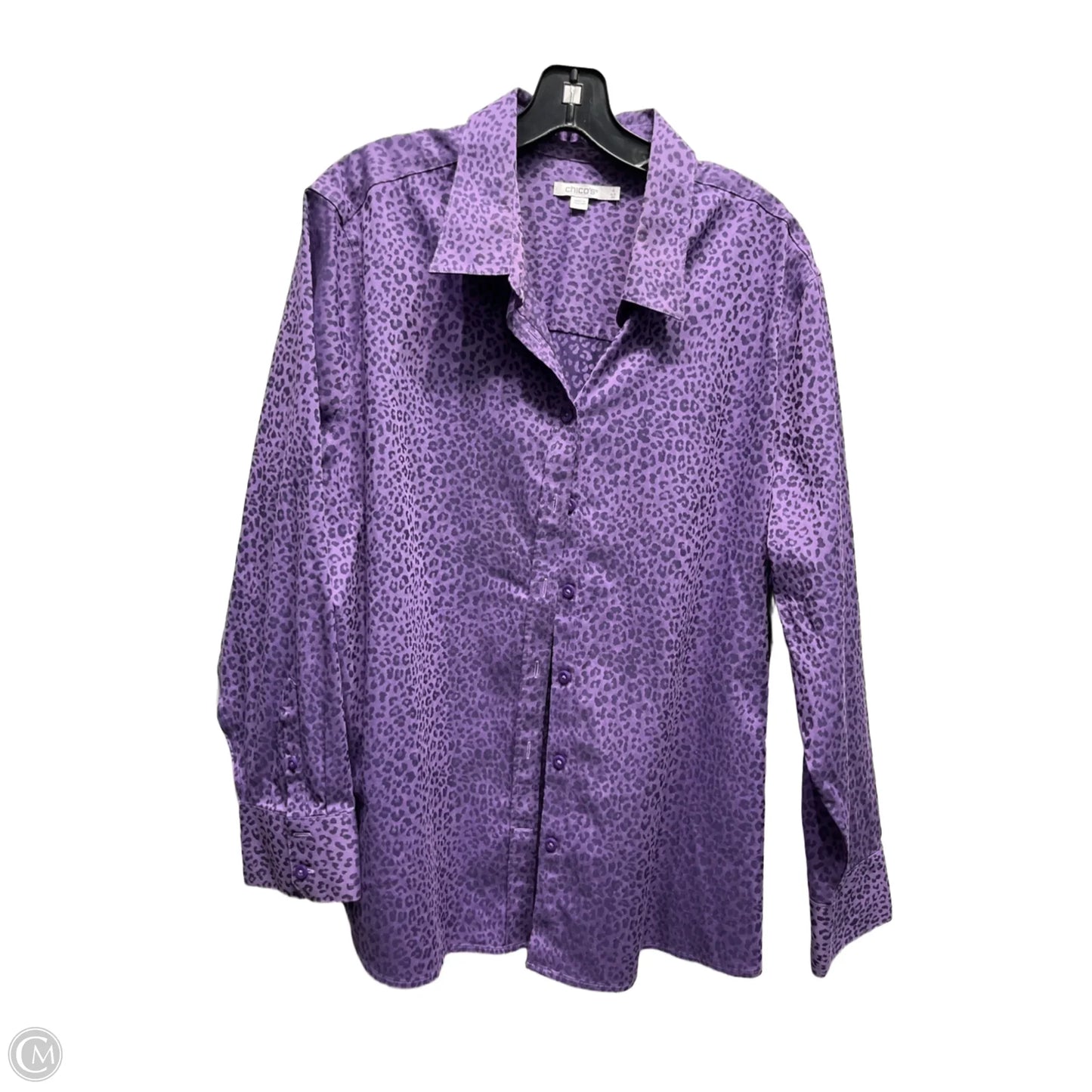 Top Long Sleeve By Chicos In Purple, Size: 20