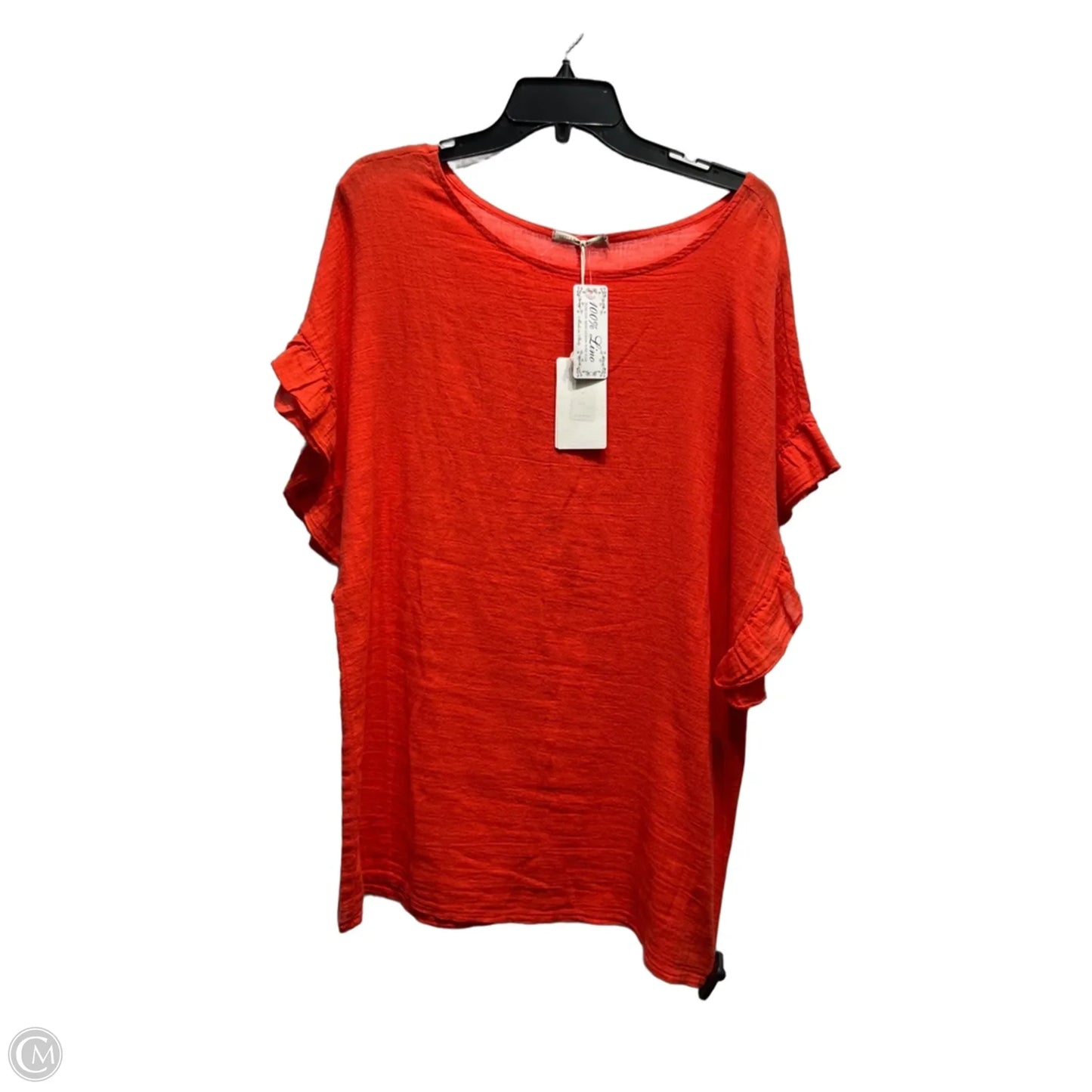 Tunic Short Sleeve By stella martini In Orange, Size: M